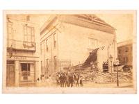 [EARLY PHOTOGRAPHY]. A group of 5 boudoir photographs of earthquake damage in Charleston, SC, by George L. COOK and William S. WILSON, 1886.