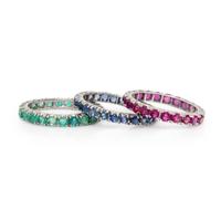 COLLECTION OF MULTIGEM ETERNITY BANDS