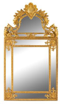 A Regence Giltwood Mirror Height 66 x width 36 inches. — 18TH CENTURY