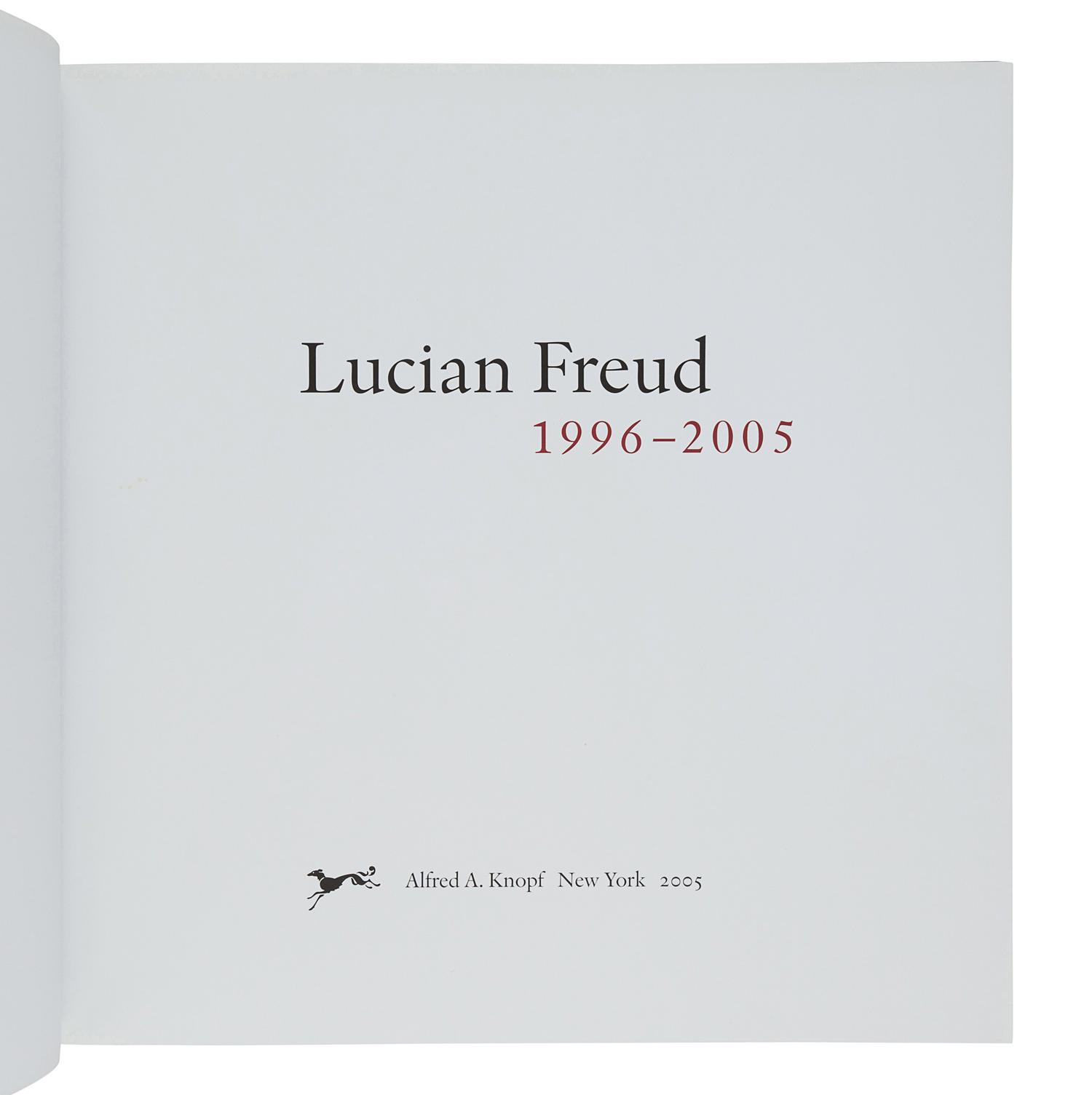 FREUD, Lucian (1922-2011). Lucian Freud. 1996-2005. New York: Alfred A. Knopf, 2005.