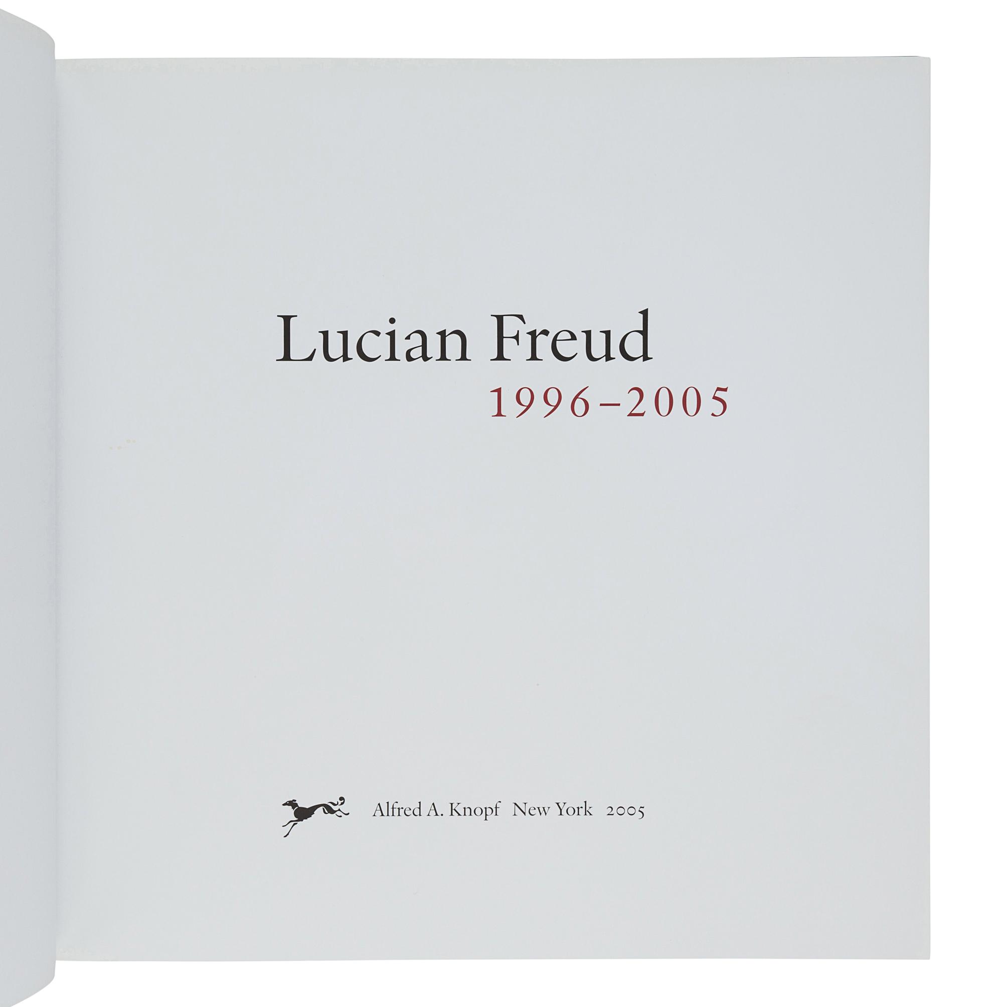 FREUD, Lucian (1922-2011). Lucian Freud. 1996-2005. New York: Alfred A. Knopf, 2005.