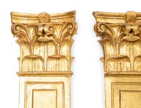 A Set of Four Continental Giltwood Pilasters