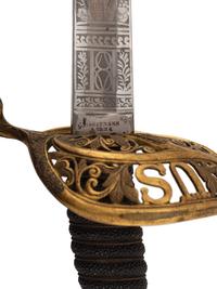 [CIVIL WAR]. High grade Horstmann US Model 1850 Staff & Field Officer’s sword with etched cavalry blade.