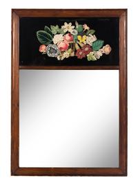 A Decoupaged Glass Panel-Inset Mirror