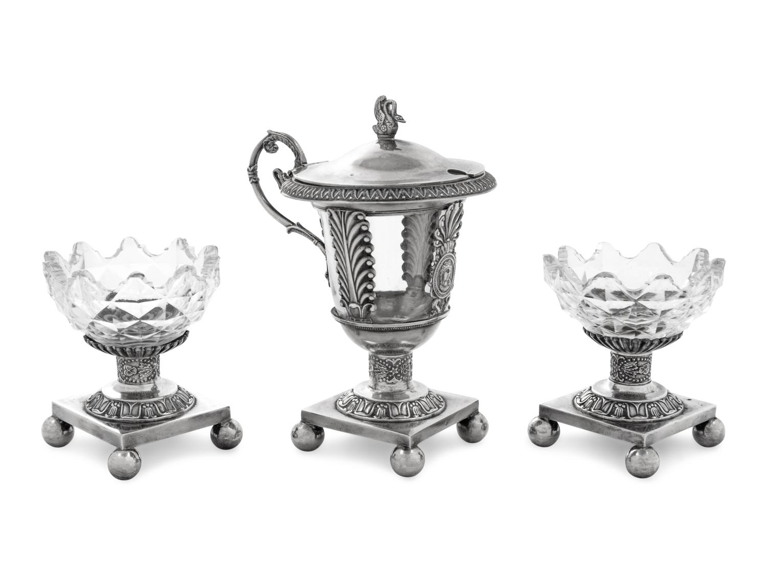Three French Silver Table Articles