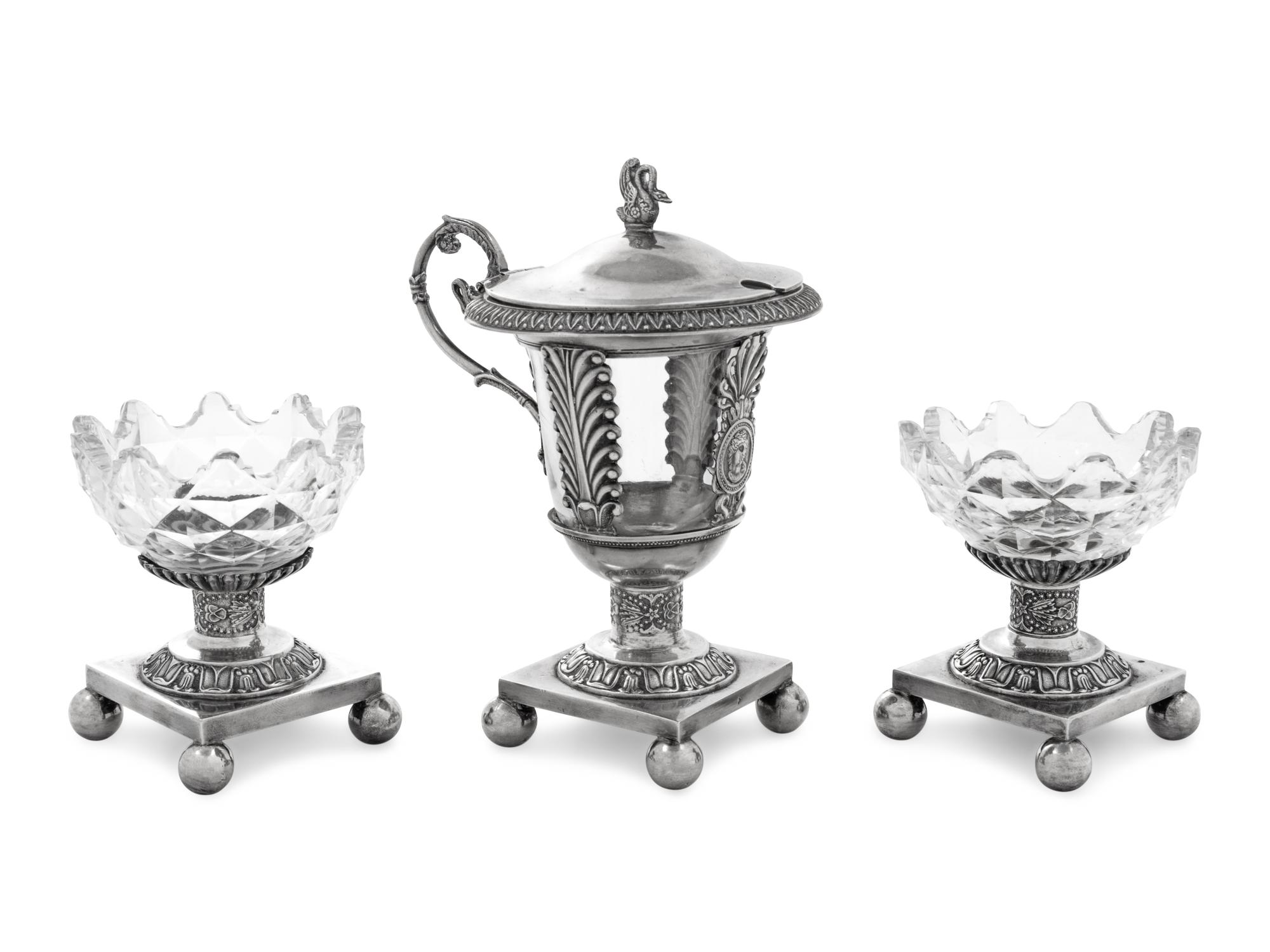 Three French Silver Table Articles