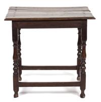 A Jacobean Style Oak Side Table Height 27 7/8 inches. — 19TH CENTURY