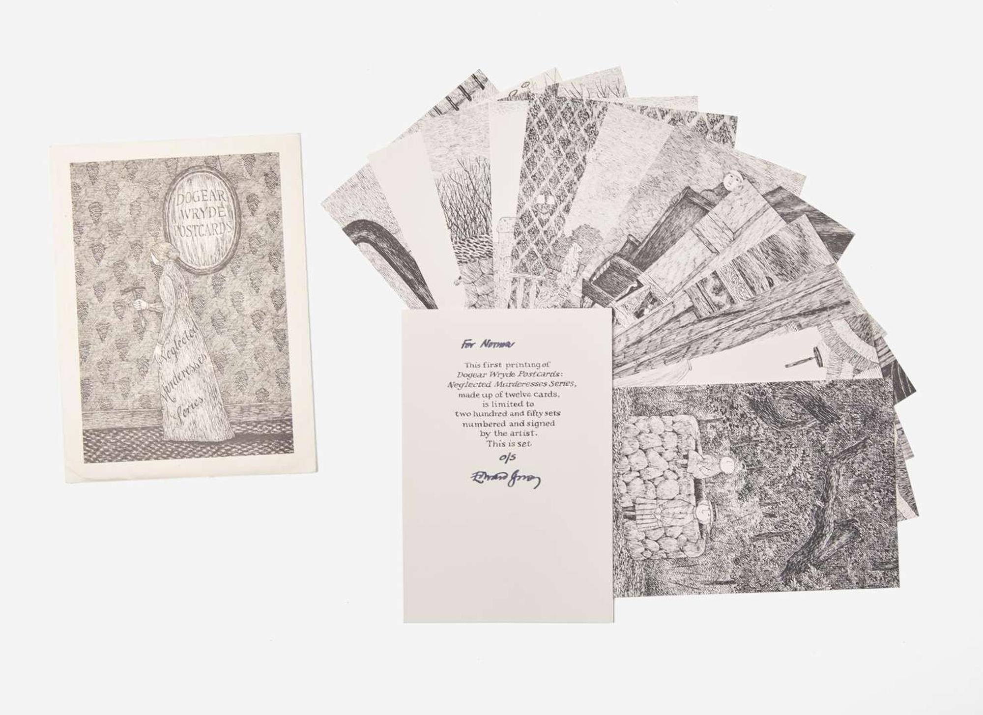 [Children's & Illustrated] Gorey Edward: Neglected Murderesses Series Dogear Wryde Postcards