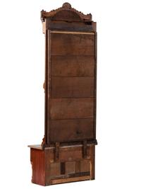 An Eastlake Style Hall Mirror with Marble Top Cabinet Base