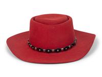 A Felted Hat with Metal Accents