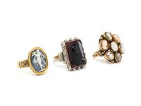 COLLECTION OF CAMEO RINGS