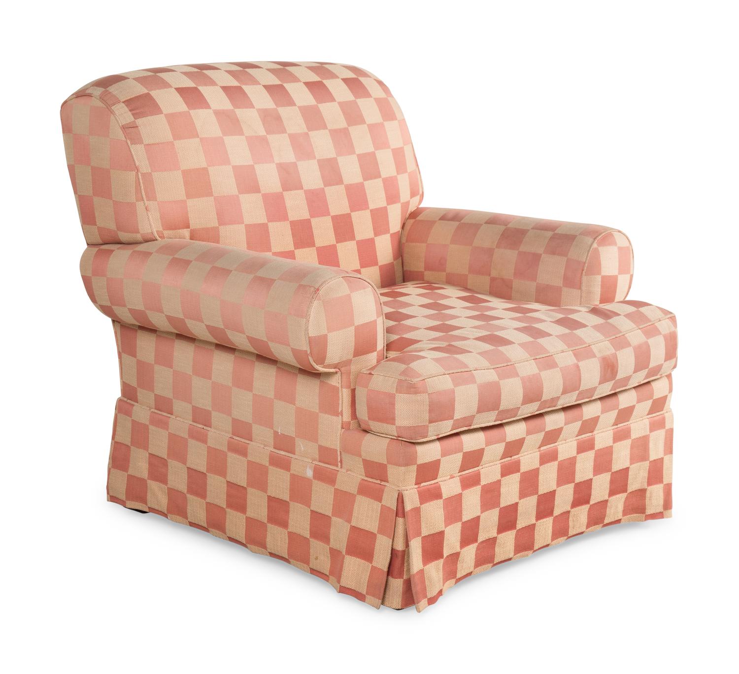 A Custom Upholstered Lounge Chair