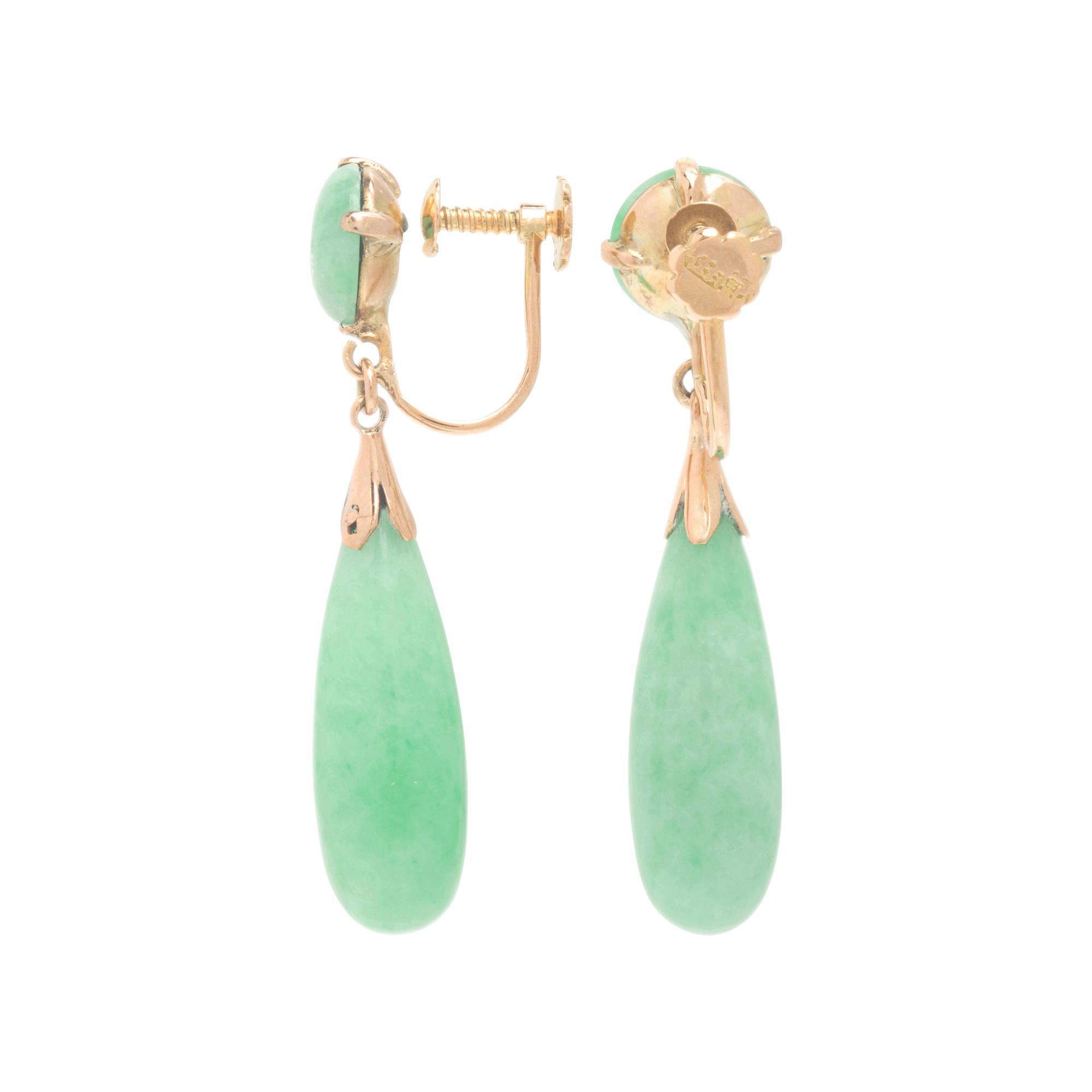 Jadeite Jade Drop Earrings