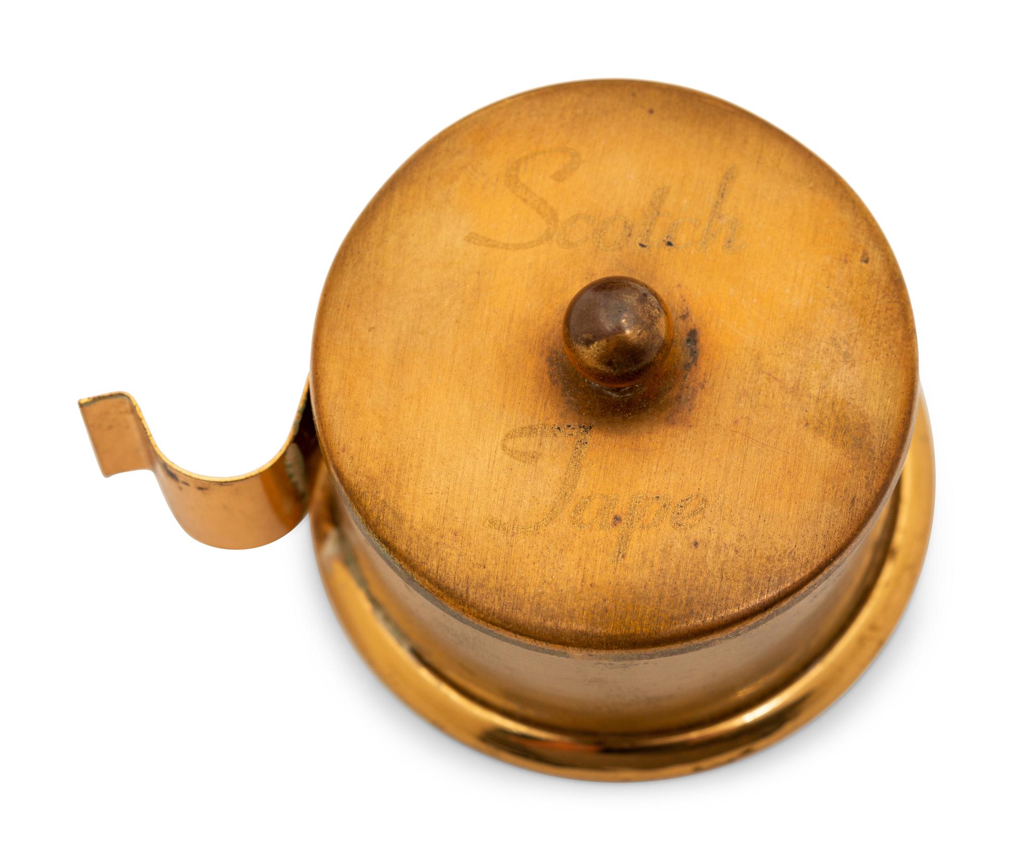 A Group of American Art Nouveau Brass Desk Accessories
