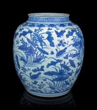 A Blue and White Porcelain Jar