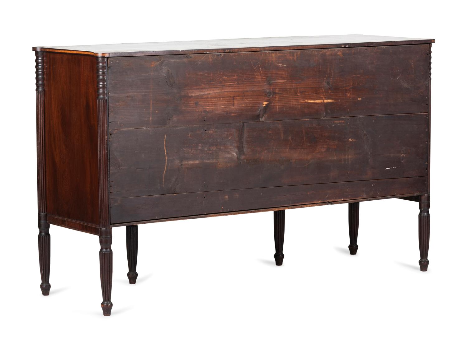 A Late Federal Mahogany Step-Back Sideboard