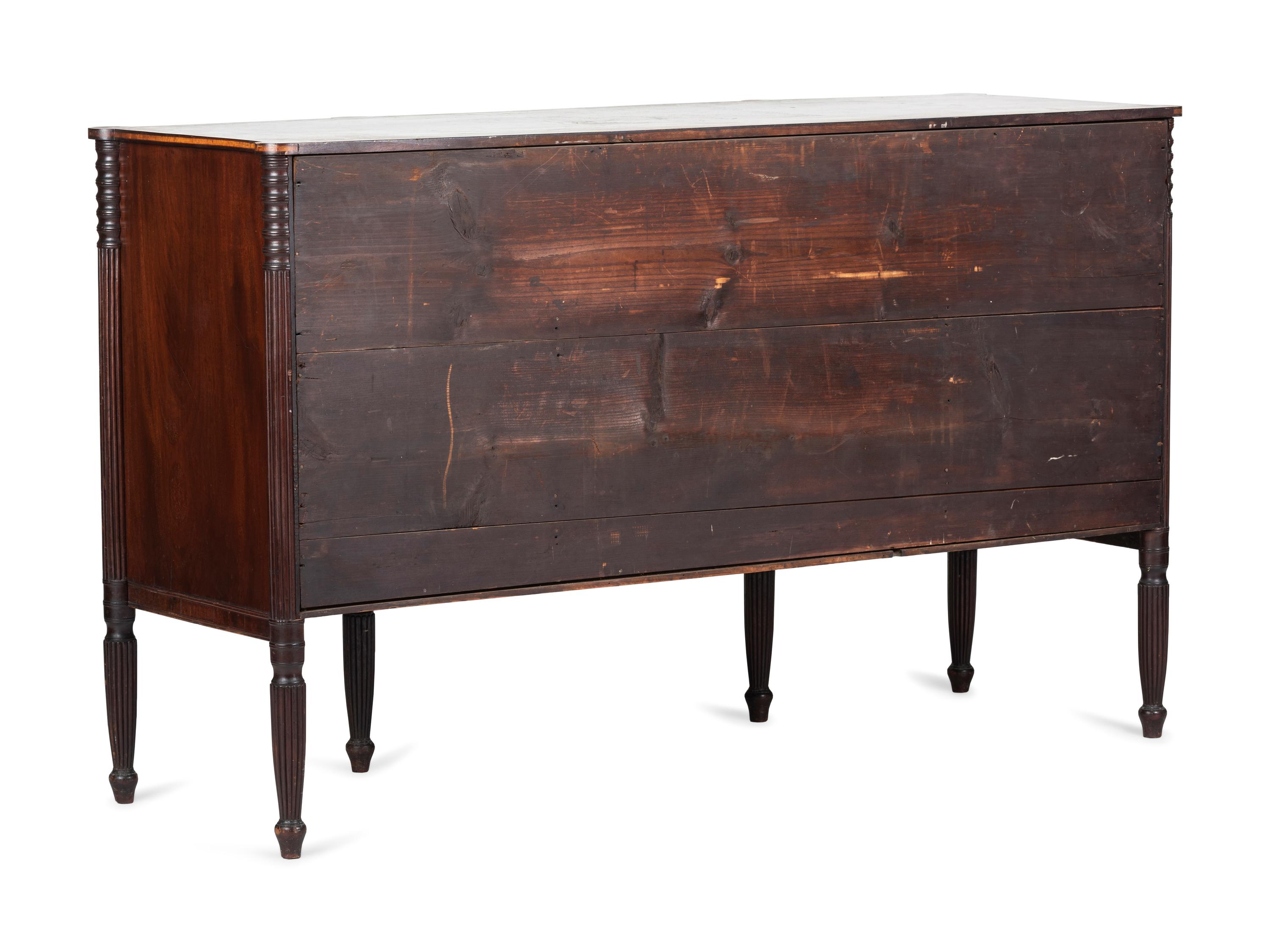 A Late Federal Mahogany Step-Back Sideboard