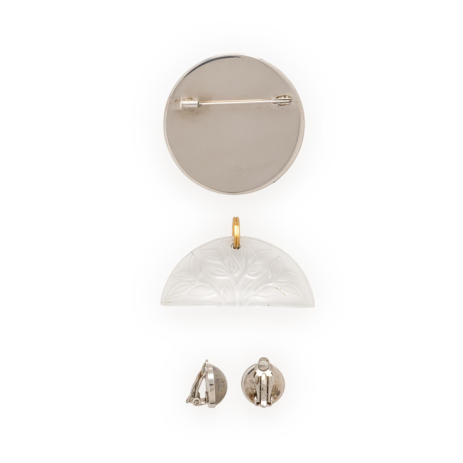 Lalique, Collection of Frosted Glass Jewelry