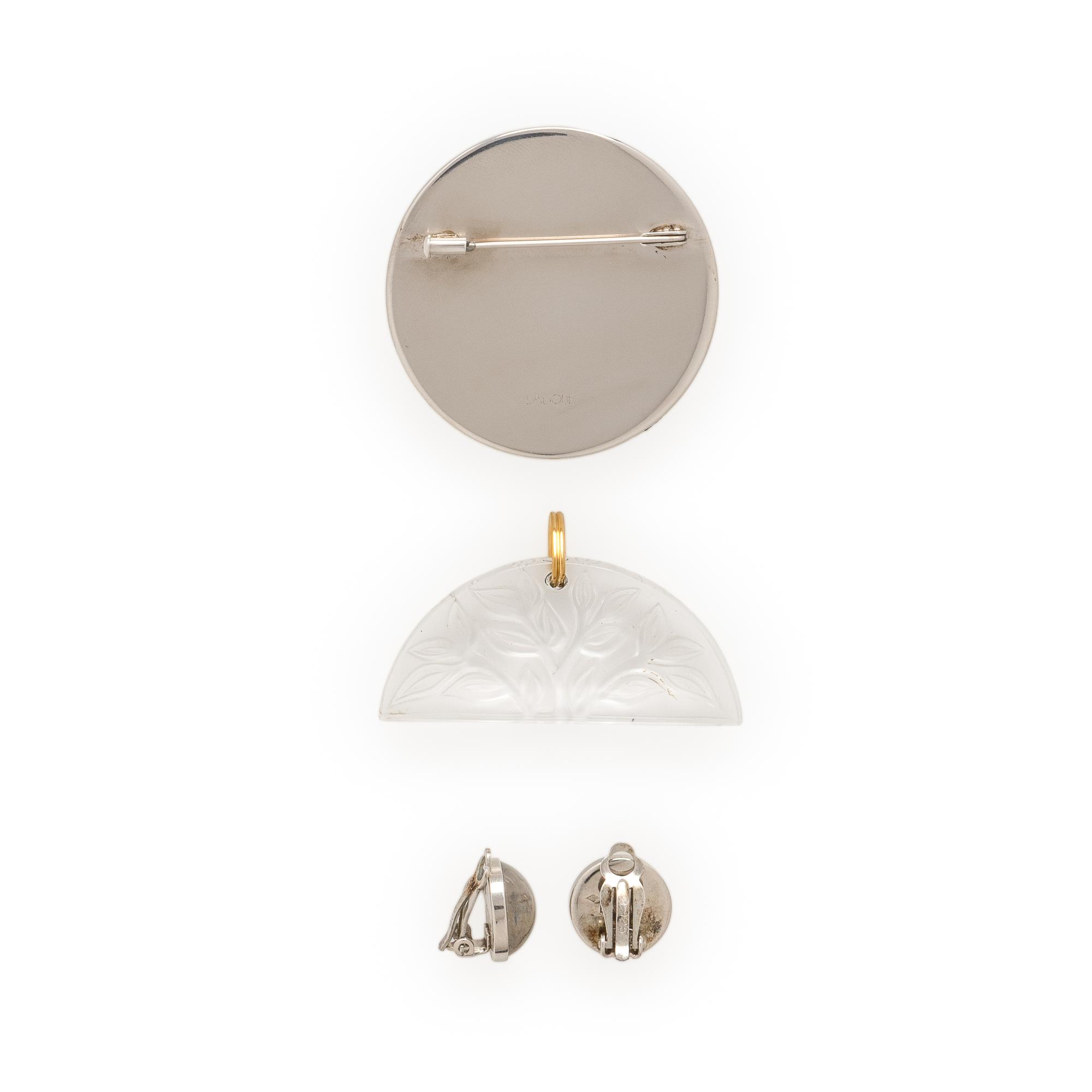 Lalique, Collection of Frosted Glass Jewelry