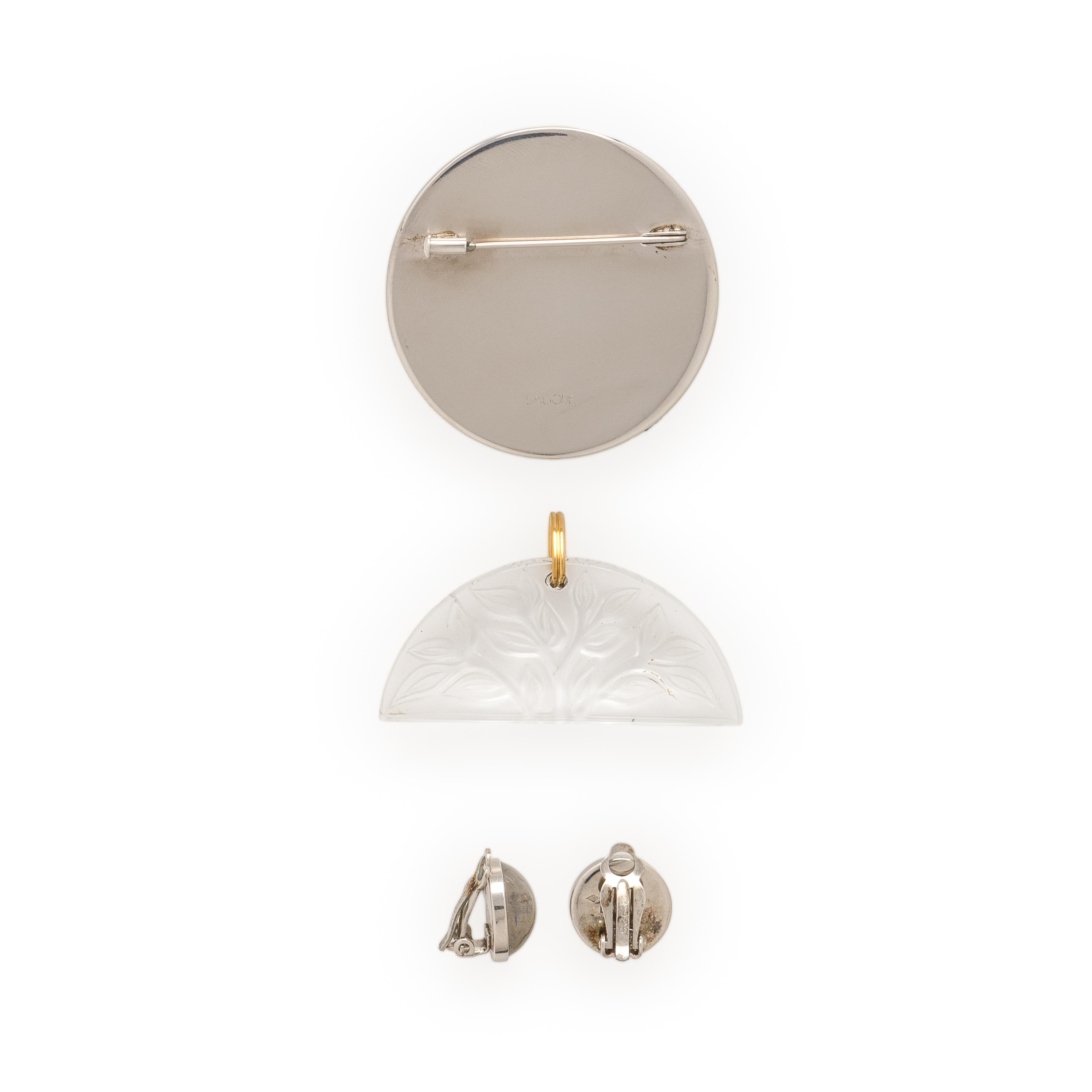 Lalique, Collection of Frosted Glass Jewelry