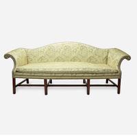 An Unusual Irish George III Mahogany Convertible Camelback Sofa late 18th century