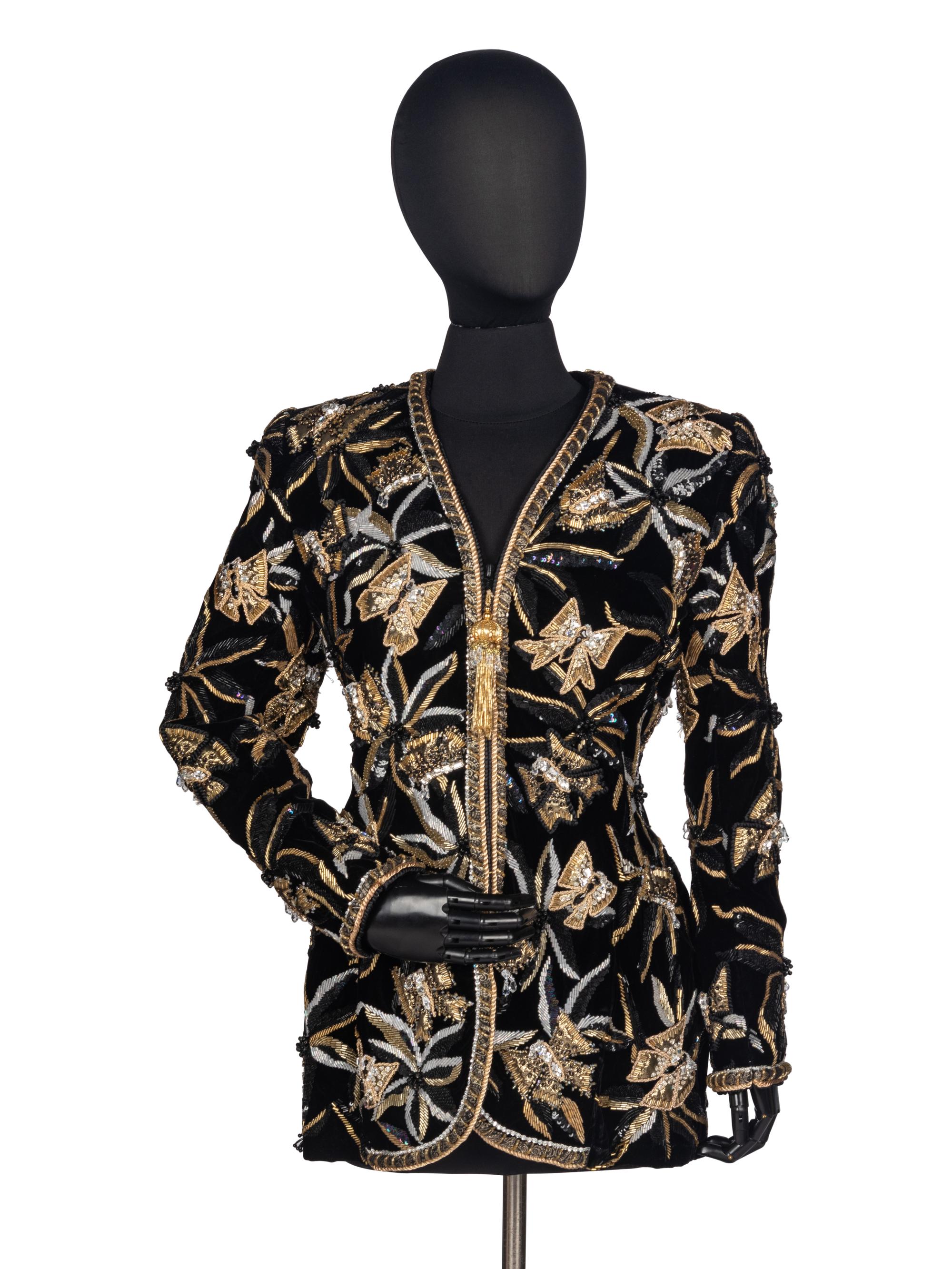 Oscar de la Renta Embroidered Evening Jacket