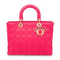 CHRISTIAN DIOR, LARGE PINK LADY DIOR BAG