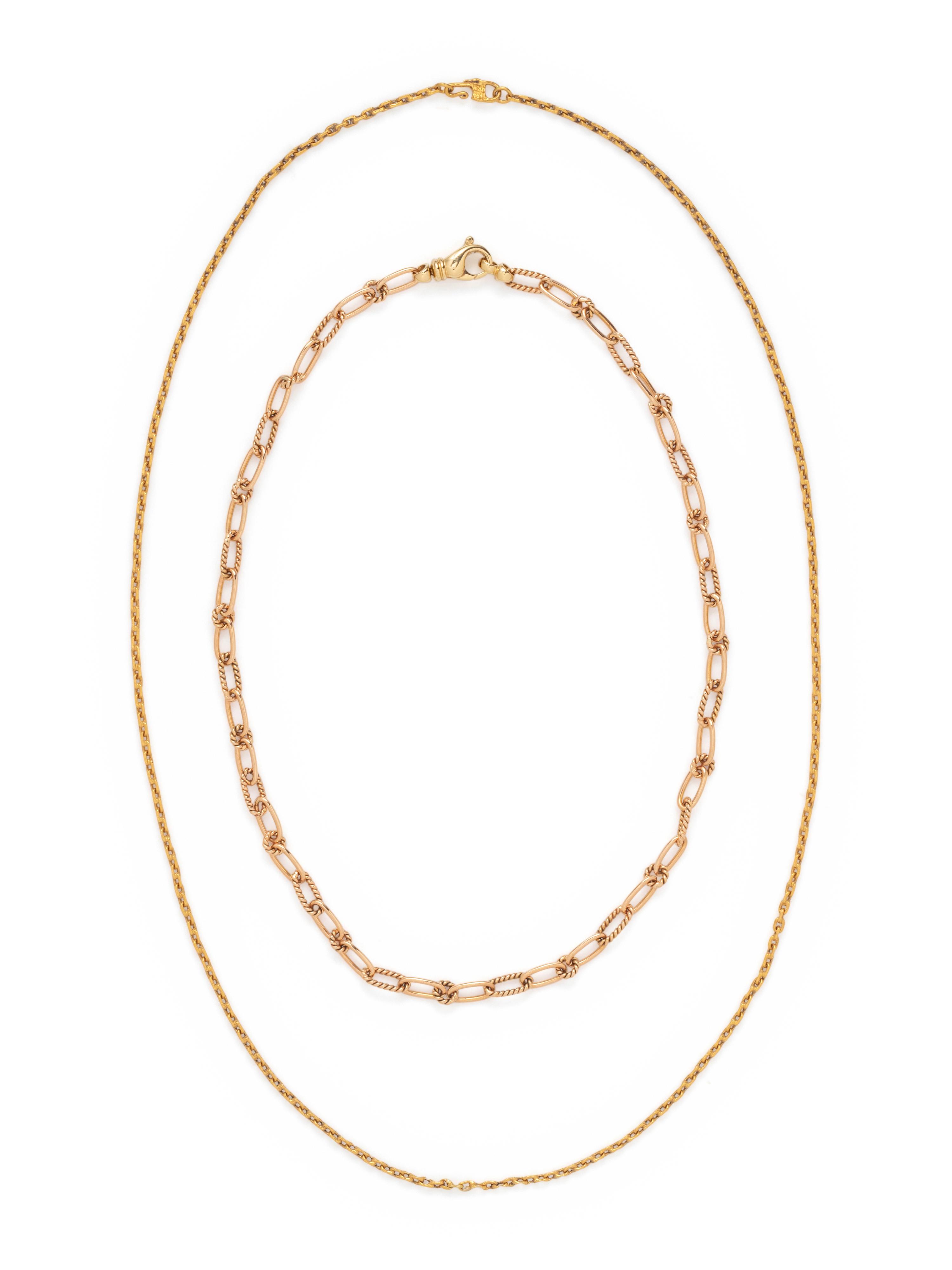 COLLECTION OF GOLD NECKLACES