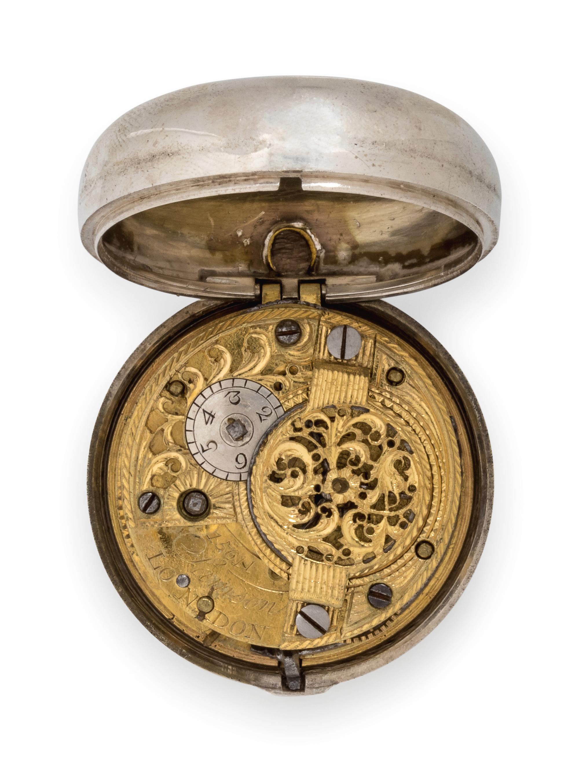 Samson, London, Silver Pair Cased Open Face Verge Pocket Watch
