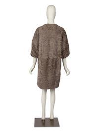 J. Mendel Brown Broadtail Open-Front Coat, 2000s