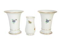 Three Meissen Porcelain Vases