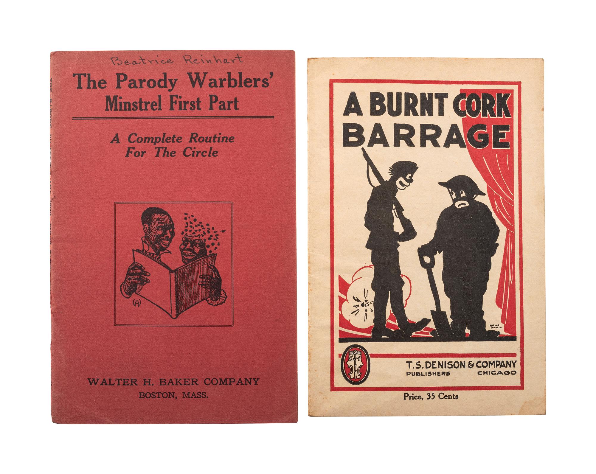 [THEATER]. A group of 4 advertisements and song books for burlesque theater shows, comprising: