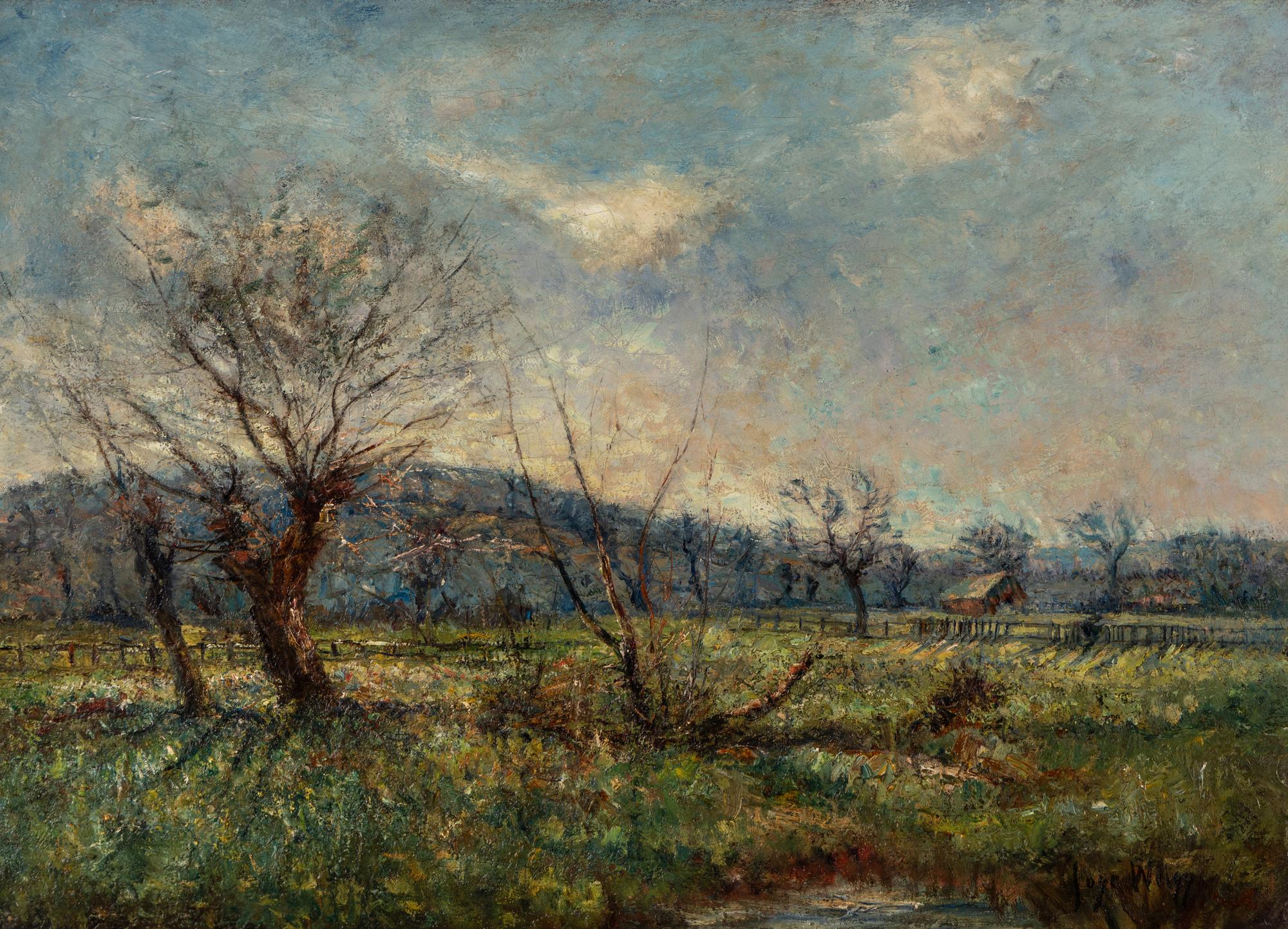 José Weiss (British, 1859–1919) — Impressionistic Spring Landscape