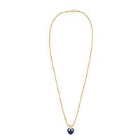 Lapis Lazuli, Diamond, and Yellow Gold Pendant Necklace