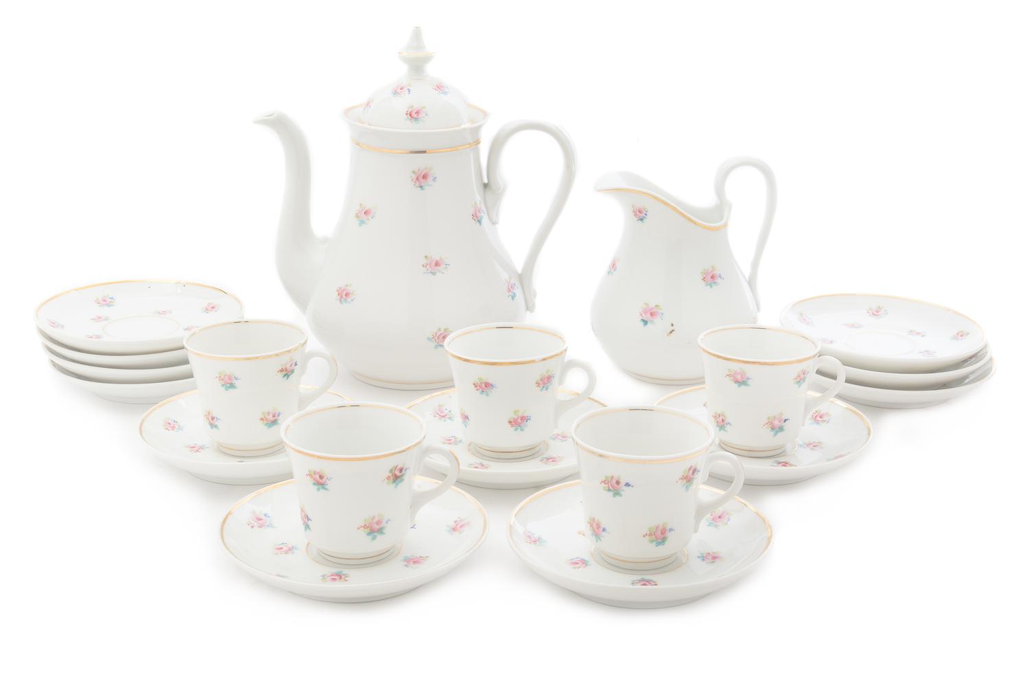 An Italian Porcelain Coffee Service Height of coffee pot 9 inches. — 19TH CENTURY