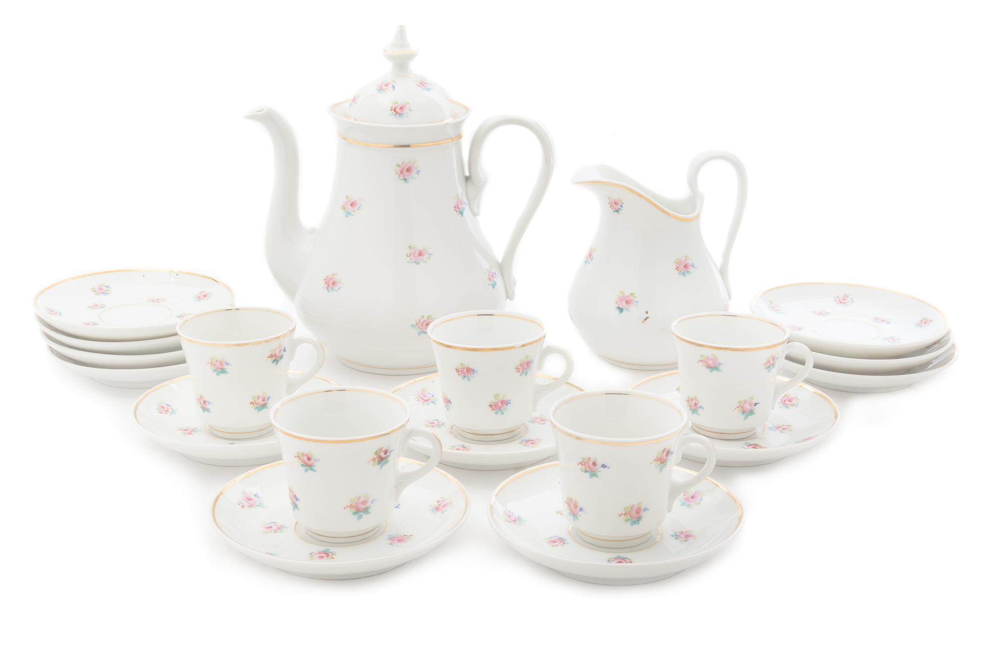 An Italian Porcelain Coffee Service Height of coffee pot 9 inches. — 19TH CENTURY