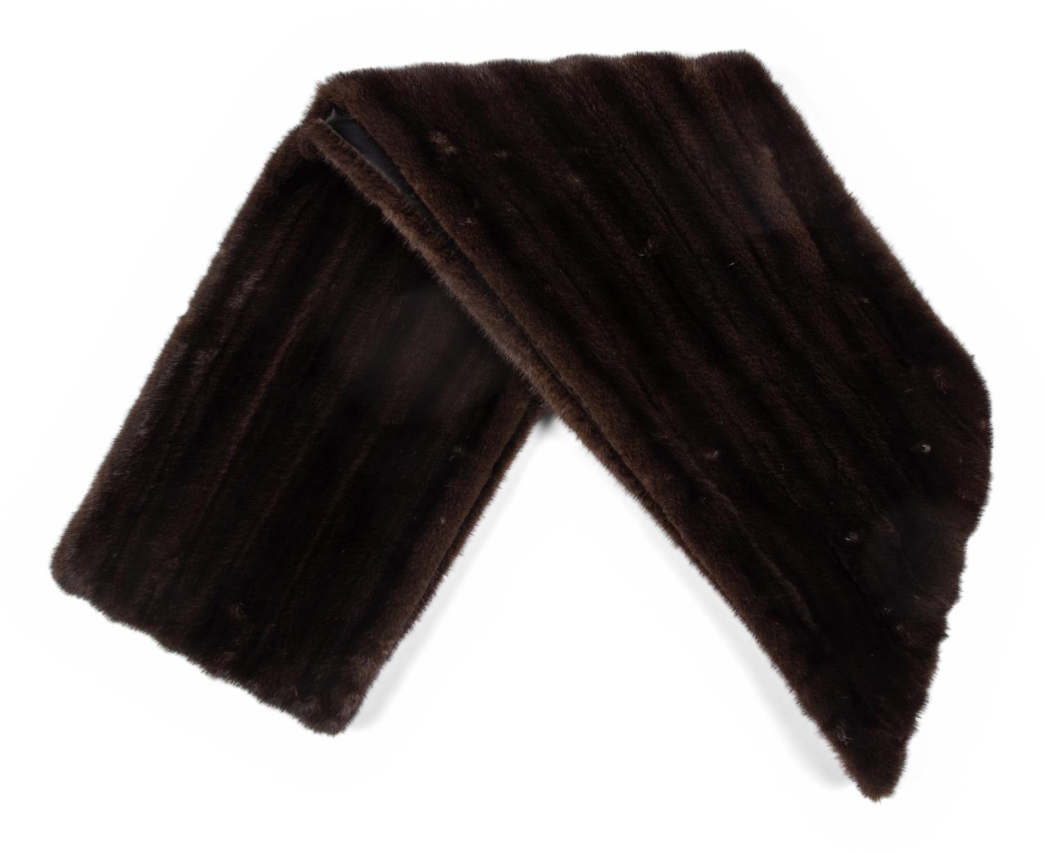 A Brown Mink Fur Shawl