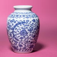 A Small Blue and White Porcelain Jar