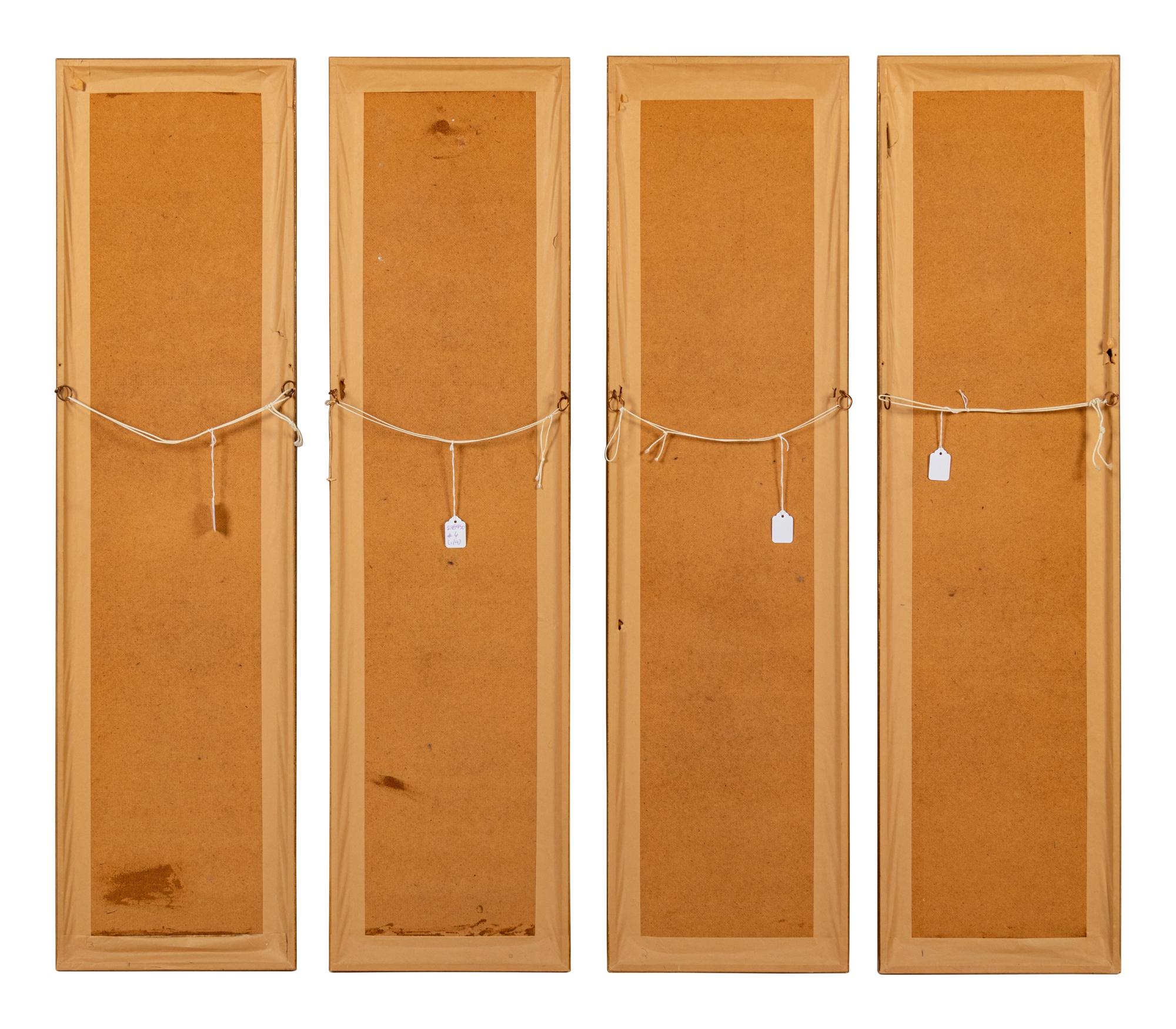 A Set of Four Chinese Export Paintings of Luohans