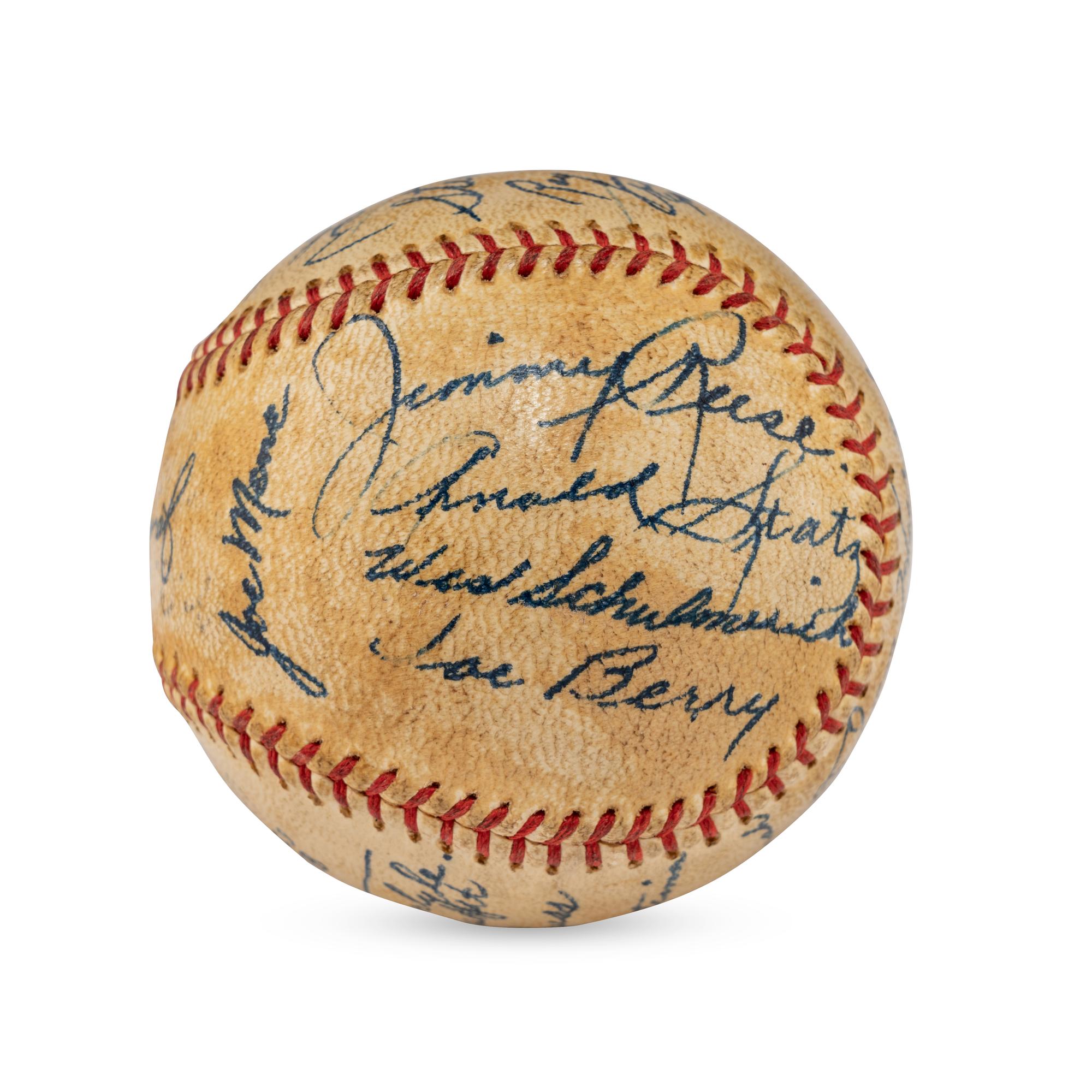 A 1936 Los Angeles Angels Team Signed Autograph Baseball