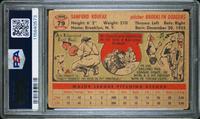 A 1956 Topps Sandy Koufax Baseball Card No. 79 - Gray Back (PSA 3 VG)