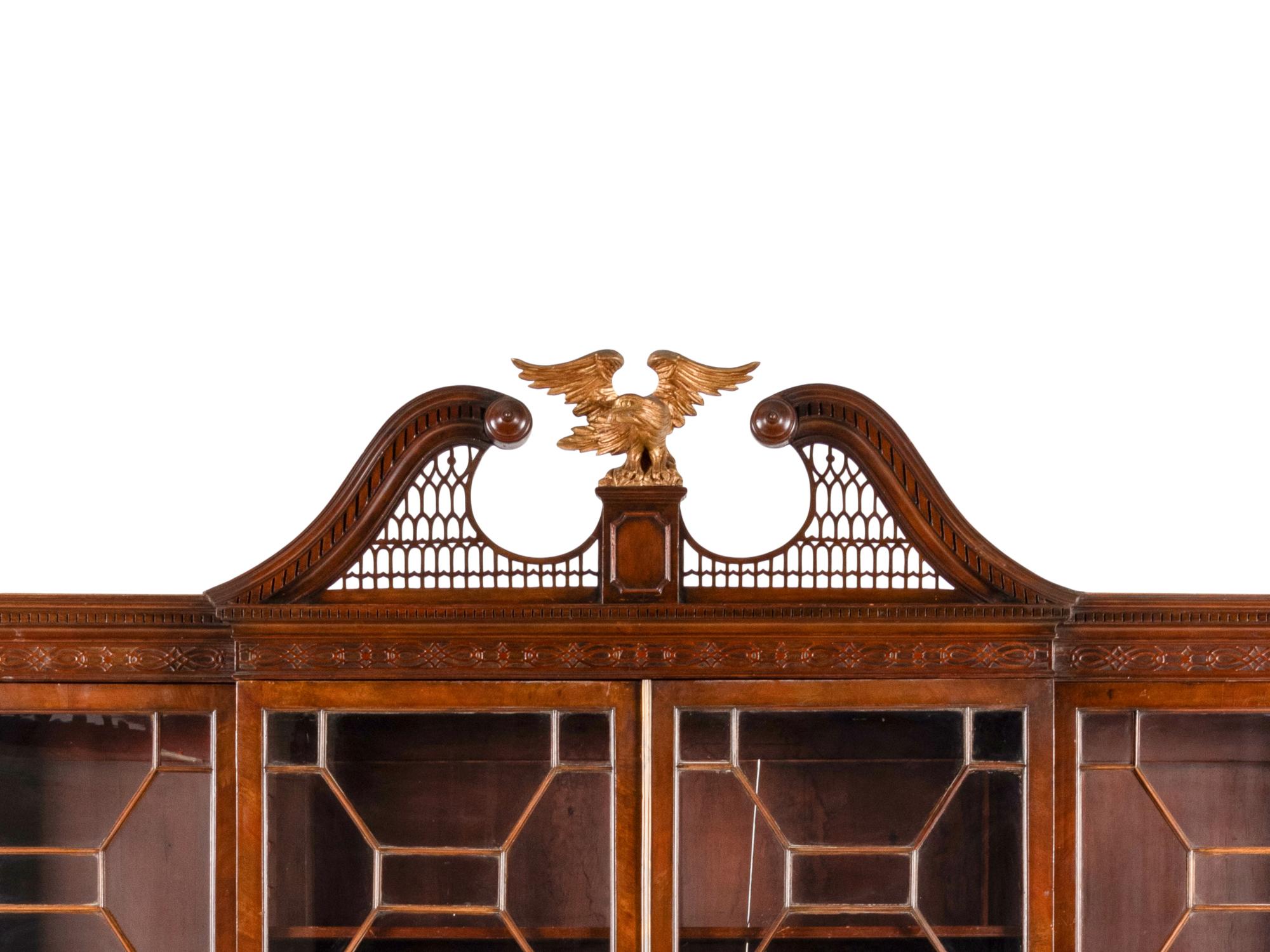 A George III Mahogany Breakfront Bookcase