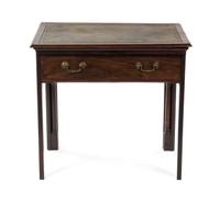 An American Mahogany Architect's Desk, Height 31 x width 33 3/4 x depth 25 1/8 inches.