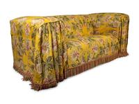 A Pair of Silk Upholstered Couches — 20TH CENTURY