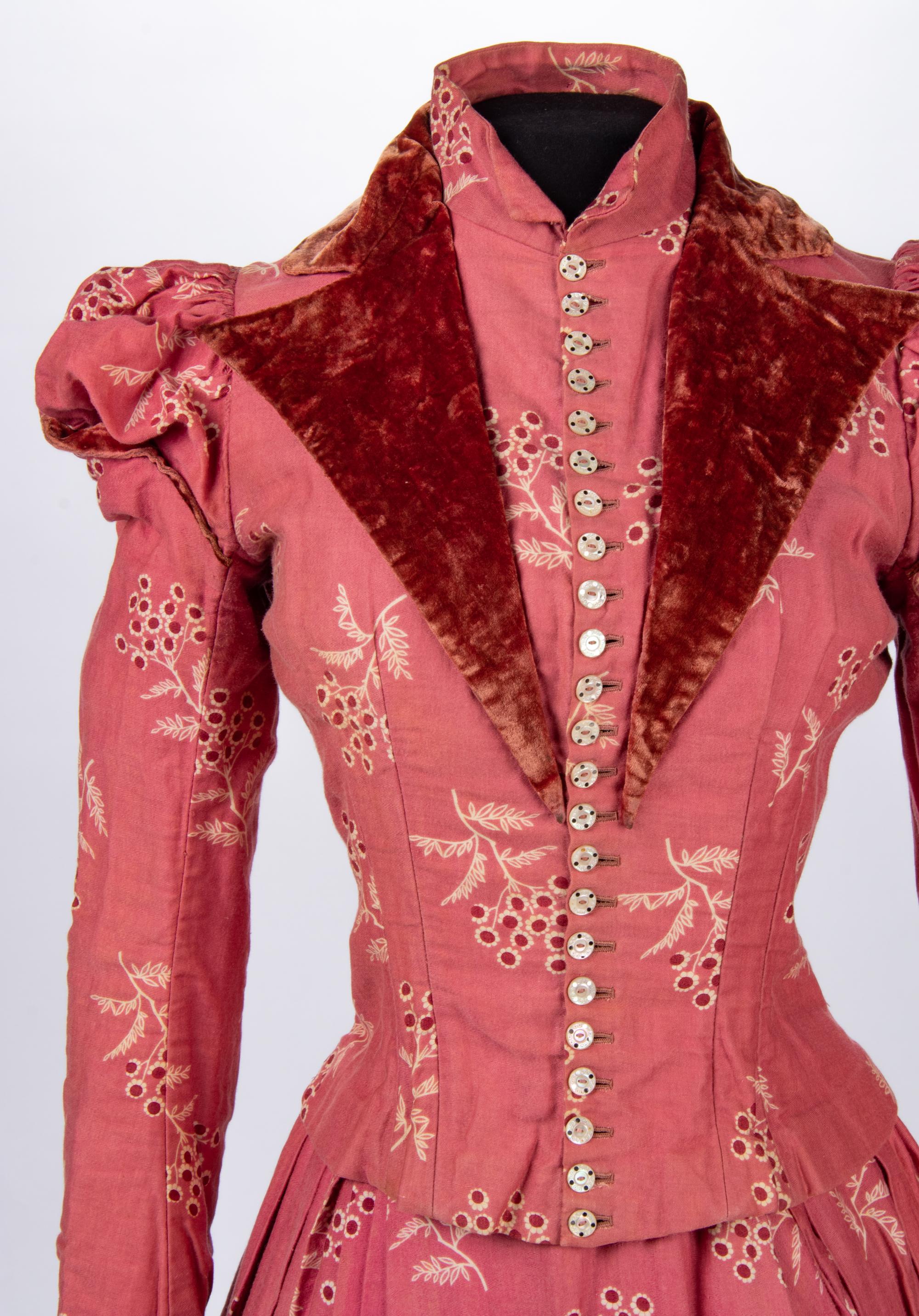 Two Cotton Day Dresses, 1870-80s