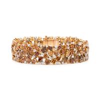 OSCAR HEYMAN, DIAMOND AND COLORED DIAMOND BRACELET