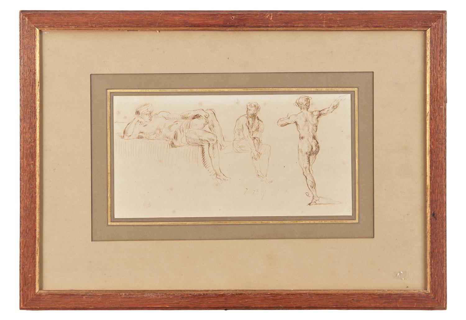 Étude de trois hommes nus