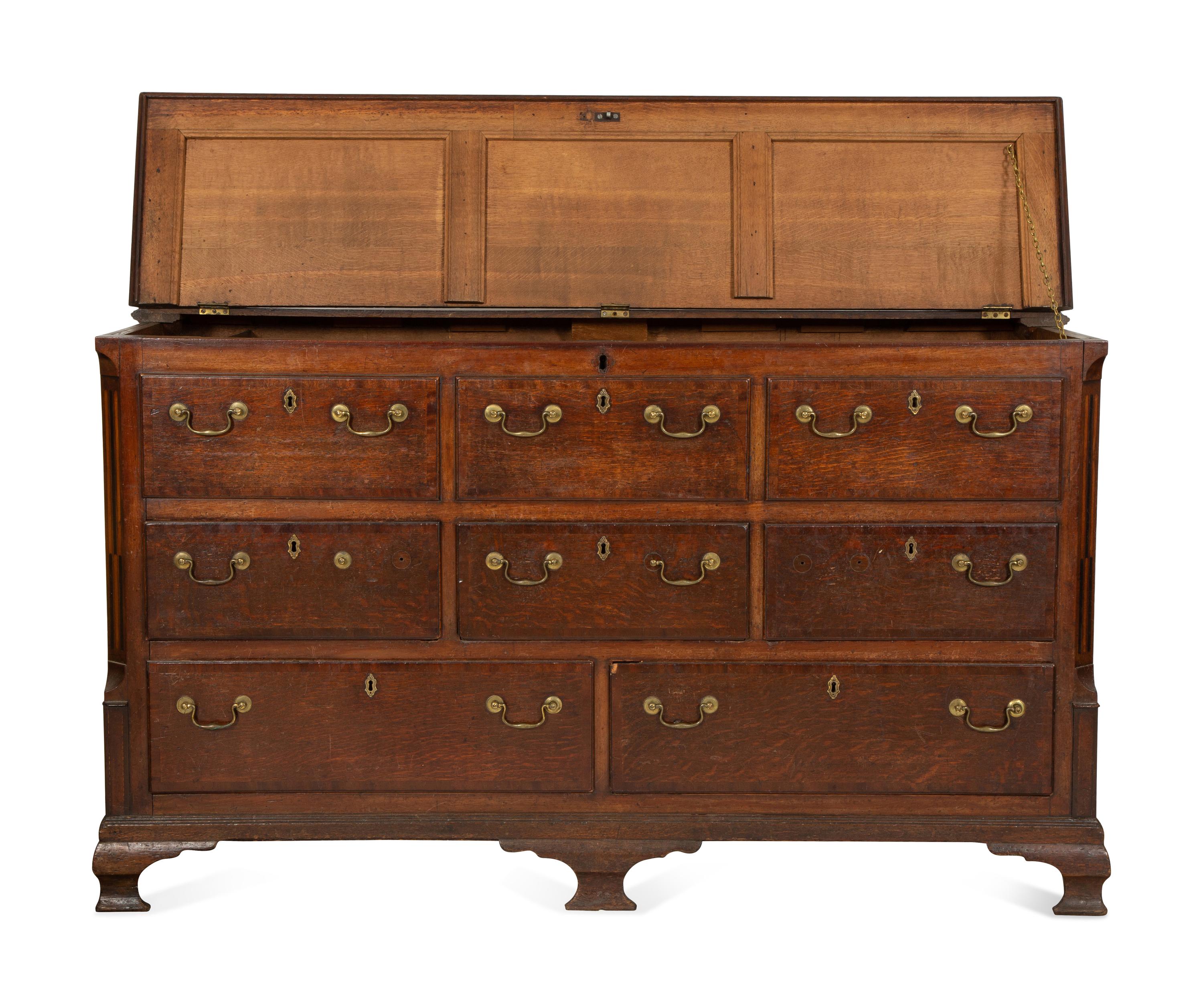 An English Oak Sideboard with Hinged Top