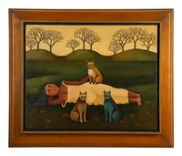 Untitled (Woman with Three Cats)