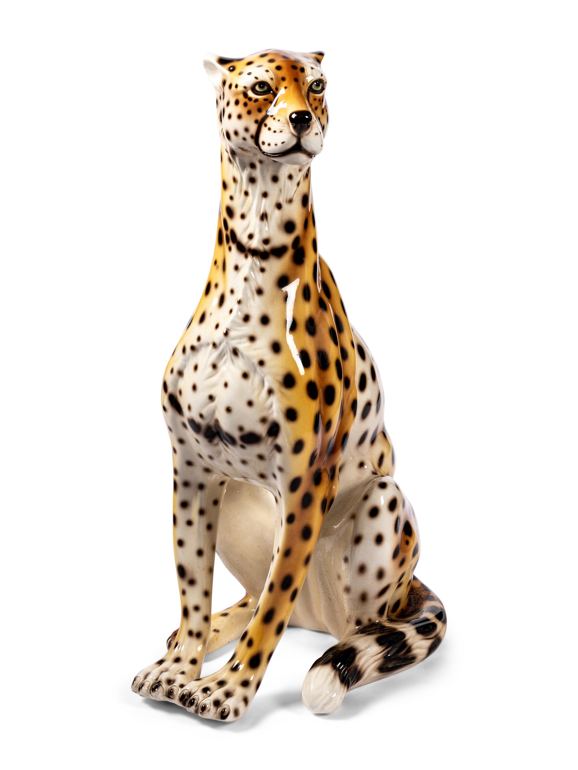 An Italian Ceramic Cheetah
